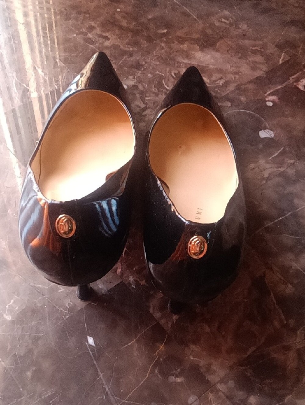 Ivanka Trump Black Patent Pointed-Toe Pumps - Picture 3 of 6